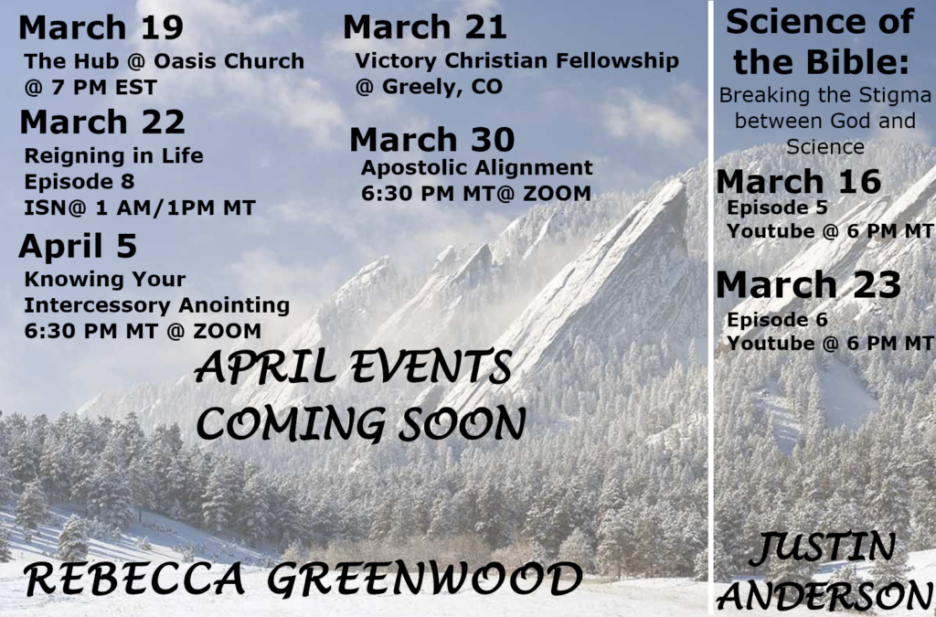 March Events and More Christian Harvest International